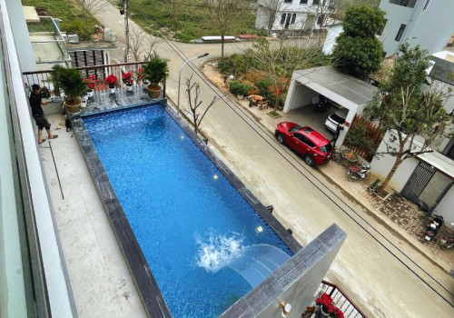 Bể bơi villa tại Phú Thọ giải pháp nghỉ dưỡng trên mái tầng 2 sang trọng