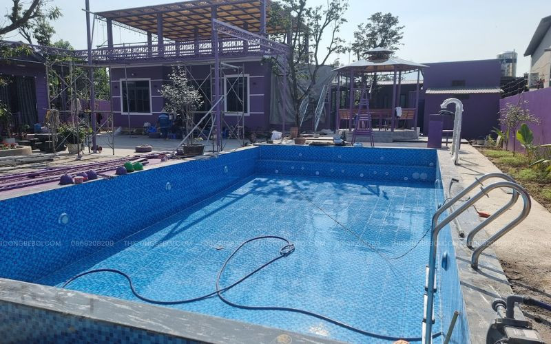 Thi công bể bơi gia đình tại Ba Vì – đồng hành từ hạ tầng đến vận hành