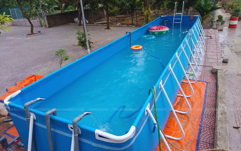 Bể bạt gia đình 1,5*6m giải pháp gọn gàng cho nhu cầu bơi lội tại nhà