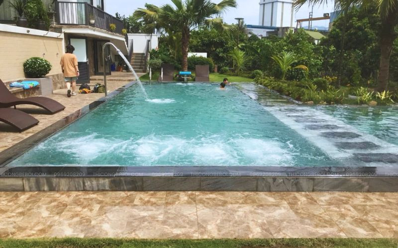Bàn giao bể bơi Homestay Green Home tại Lương Sơn, Hòa Bình