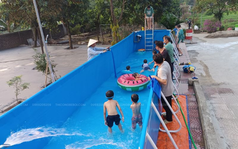 Cung cấp lắp đặt bể bơi bạt - bể lắp ghép nhanh chóng, tiện lợi