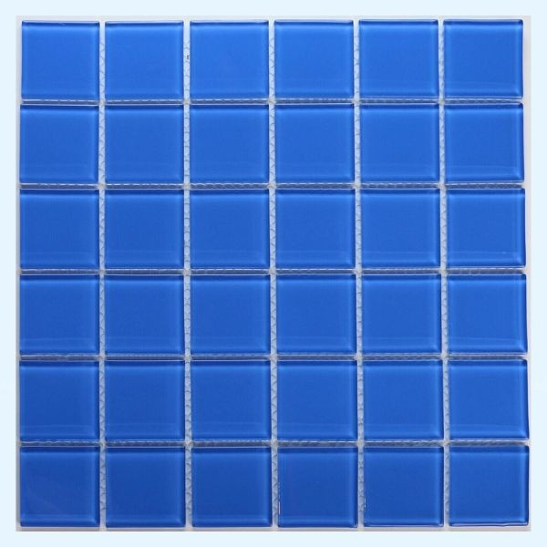 Gạch mosaic thủy tinh xanh đậm